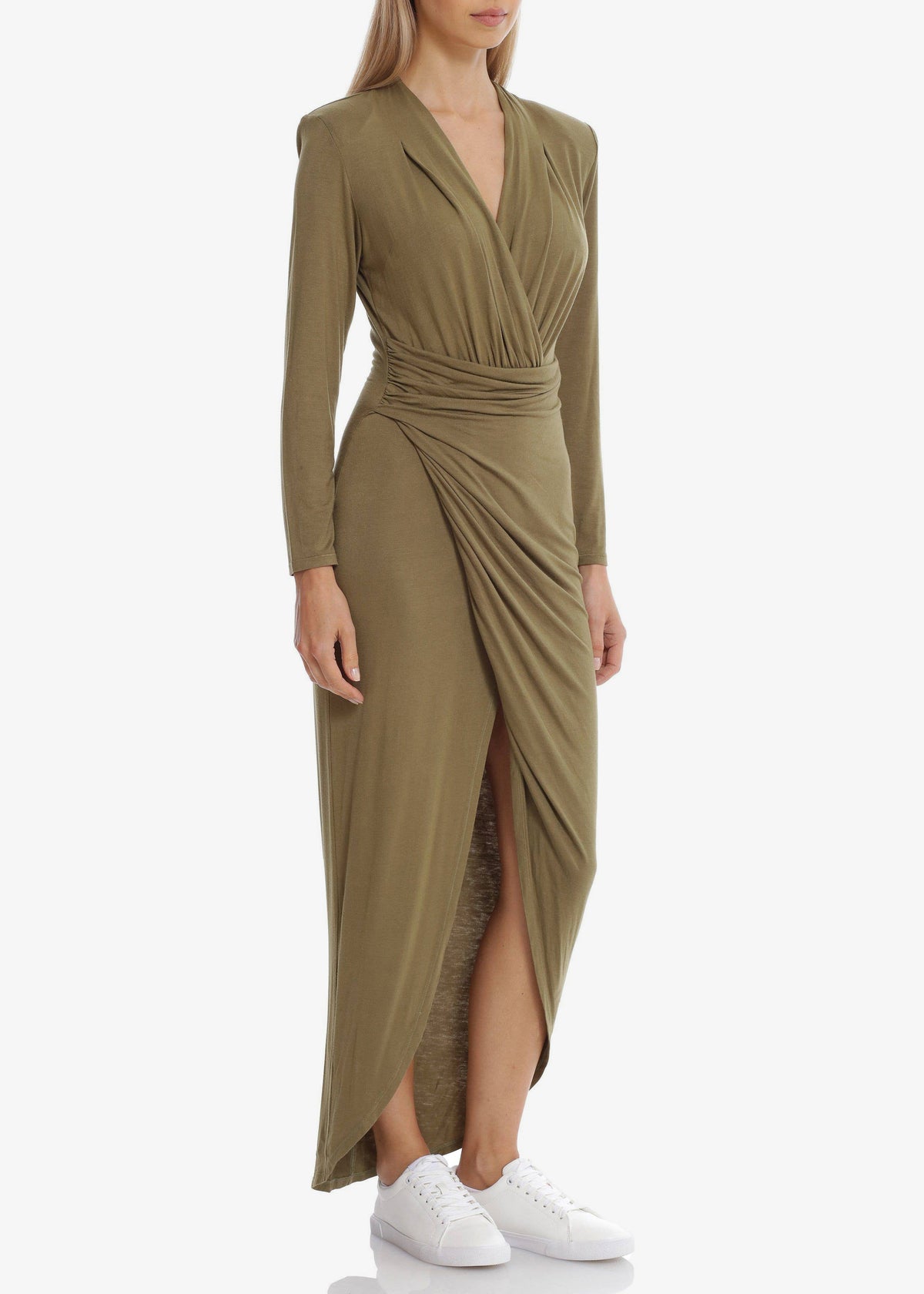 Jersey Maxi Wrap Dress - Spade Eleven